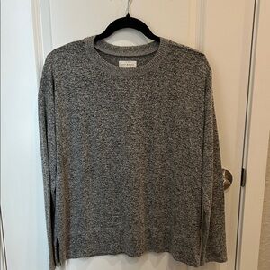 Lucky Brand Gray Crew Neck Sweater